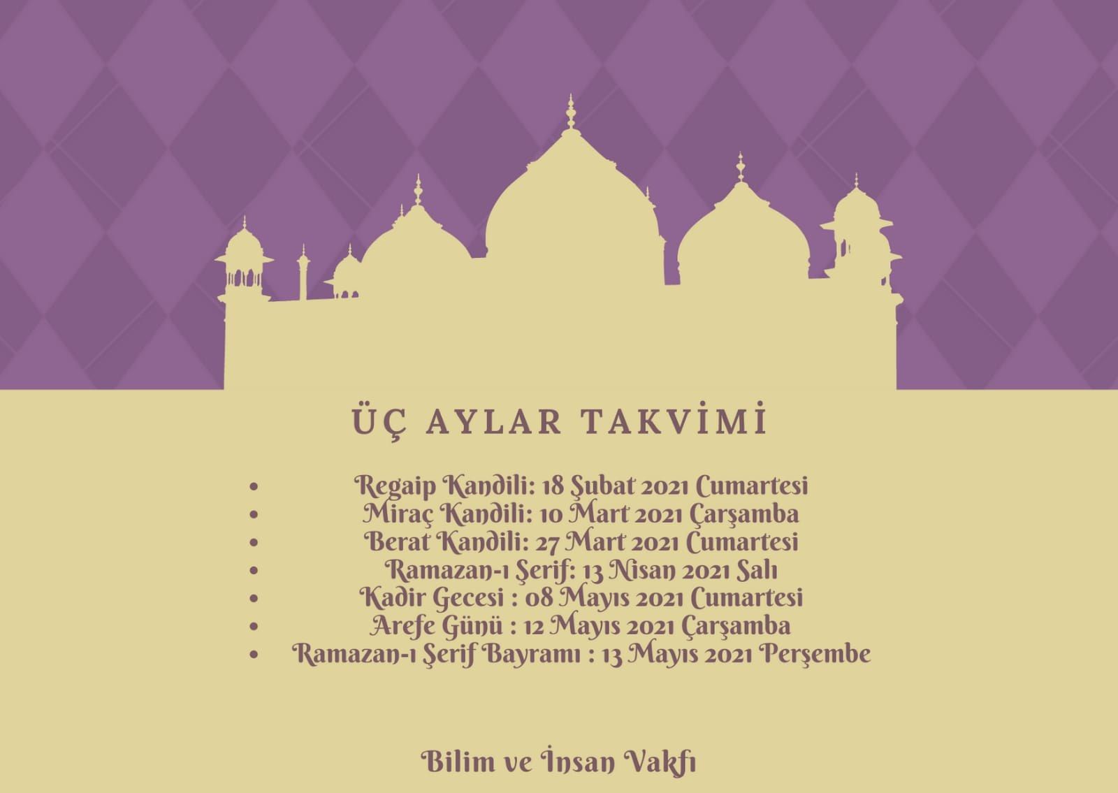Üç Aylar Takvimi